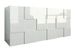 Buffet 3 portes bois laqué blanc brillant Namob L 180 cm - Photo n°1