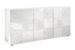 Buffet 3 portes bois laqué blanc brillant Zebre L 180 cm - Photo n°1