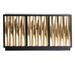 Buffet 3 portes bois noir et métal doré Mahé 150 cm - Photo n°1