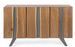 Buffet 3 portes DENIA 145 cm - Bois massif d'acacia & pieds acier gris - Photo n°1