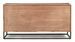 Buffet 3 portes en bois clair d'acacia vernis mat et acier noir Makune 145 cm - Photo n°5
