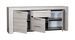 Buffet 3 portes 1 tiroir bois chêne cérusé gris Kathy 220 cm - Photo n°2