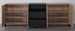 Buffet 4 portes 2 tiroirs bois clair et noir Paula L 227 cm - Photo n°3