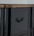 Buffet 4 portes 4 tiroirs pin massif recyclé noir Lo - Photo n°4