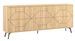 Buffet 4 portes bois clair motif géométrique Kuzako 184 cm - Photo n°1