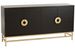 Buffet 4 portes bois de manguier noir Nirode L 160 cm - Photo n°1