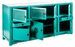 Buffet 8 portes 2 tiroirs pin massif recyclé turquoise Arjun - Photo n°3