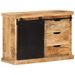 Buffet 80x30x55 cm bois de manguier brut massif - Photo n°1