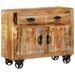 Buffet 80x30x65 cm bois de manguier brut massif - Photo n°12