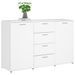 Buffet blanc brillant 2 portes et 4 tiroirs Vendôme 120 cm - Photo n°1