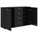 Buffet noir brillant 2 portes et 4 tiroirs Vendôme 120 cm - Photo n°6