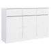 Buffet ALTA blanc 112x35x73 cm bois massif de pin - Photo n°1