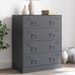Buffet anthracite 67x39x83 cm acier - Photo n°1
