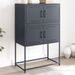 Buffet anthracite 68,5x38,5x107 cm acier - Photo n°1