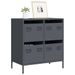 Buffet anthracite 68x39x73,5 cm acier laminé à froid - Photo n°1