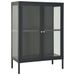 Buffet Anthracite 75x35x105 cm Acier et verre - Photo n°1