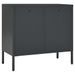 Buffet Anthracite 75x35x70 cm Acier et verre trempé - Photo n°6