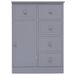 Buffet avec 10 tiroirs Gris 113 x 30 x 79 cm Bois - Photo n°8