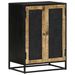 Buffet avec 2 portes 55x35x75 cm bois massif manguier et fer - Photo n°1
