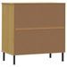 Buffet avec 3 tiroirs Marron 77x40x79,5 cm Bois massif OSLO - Photo n°7