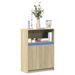 Buffet avec LED chêne sonoma 72x34x100 cm bois d'ingénierie - Photo n°1