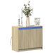 Buffet avec LED chêne sonoma 72x34x61 cm bois d'ingénierie - Photo n°1