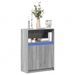 Buffet avec LED sonoma gris 72x34x100 cm bois d'ingénierie - Photo n°1