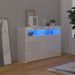 Buffet avec lumières LED Blanc brillant 115,5x30x75 cm - Photo n°2