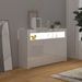 Buffet avec lumières LED Blanc brillant 115,5x30x75 cm - Photo n°7