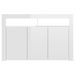 Buffet avec lumières LED Blanc brillant 115,5x30x75 cm - Photo n°9