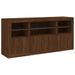 Buffet avec lumières LED chêne marron 142,5x37x67 cm - Photo n°5