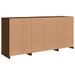 Buffet avec lumières LED chêne marron 142,5x37x67 cm - Photo n°8