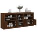 Buffet avec lumières LED chêne marron 181,5x37x67 cm - Photo n°1