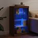 Buffet avec lumières LED chêne marron 60,5x37x100 cm - Photo n°4