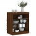 Buffet avec lumières LED chêne marron 60,5x37x67 cm - Photo n°4