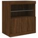 Buffet avec lumières LED chêne marron 60x37x67 cm - Photo n°3