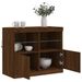 Buffet avec lumières LED chêne marron 81x37x67 cm - Photo n°5