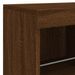 Buffet avec lumières LED chêne marron 81x37x67 cm - Photo n°10