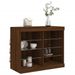 Buffet avec lumières LED chêne marron 81x37x67 cm - Photo n°5