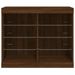 Buffet avec lumières LED chêne marron 81x37x67 cm - Photo n°6