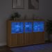 Buffet avec lumières LED chêne sonoma 162x37x100 cm - Photo n°5