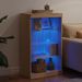 Buffet avec lumières LED chêne sonoma 60,5x37x100 cm - Photo n°4