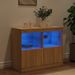 Buffet avec lumières LED chêne sonoma 81x37x67 cm - Photo n°4