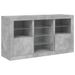 Buffet avec lumières LED gris béton 123x37x67 cm - Photo n°5