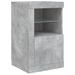 Buffet avec lumières LED gris béton 123x37x67 cm - Photo n°9