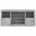 Buffet avec lumières LED gris béton 142,5x37x67 cm - Photo n°6