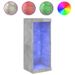 Buffet avec lumières LED gris béton 41x37x100 cm - Photo n°1