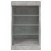 Buffet avec lumières LED gris béton 41x37x67 cm - Photo n°6