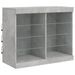 Buffet avec lumières LED gris béton 81x37x67 cm - Photo n°3