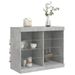 Buffet avec lumières LED gris béton 81x37x67 cm - Photo n°5